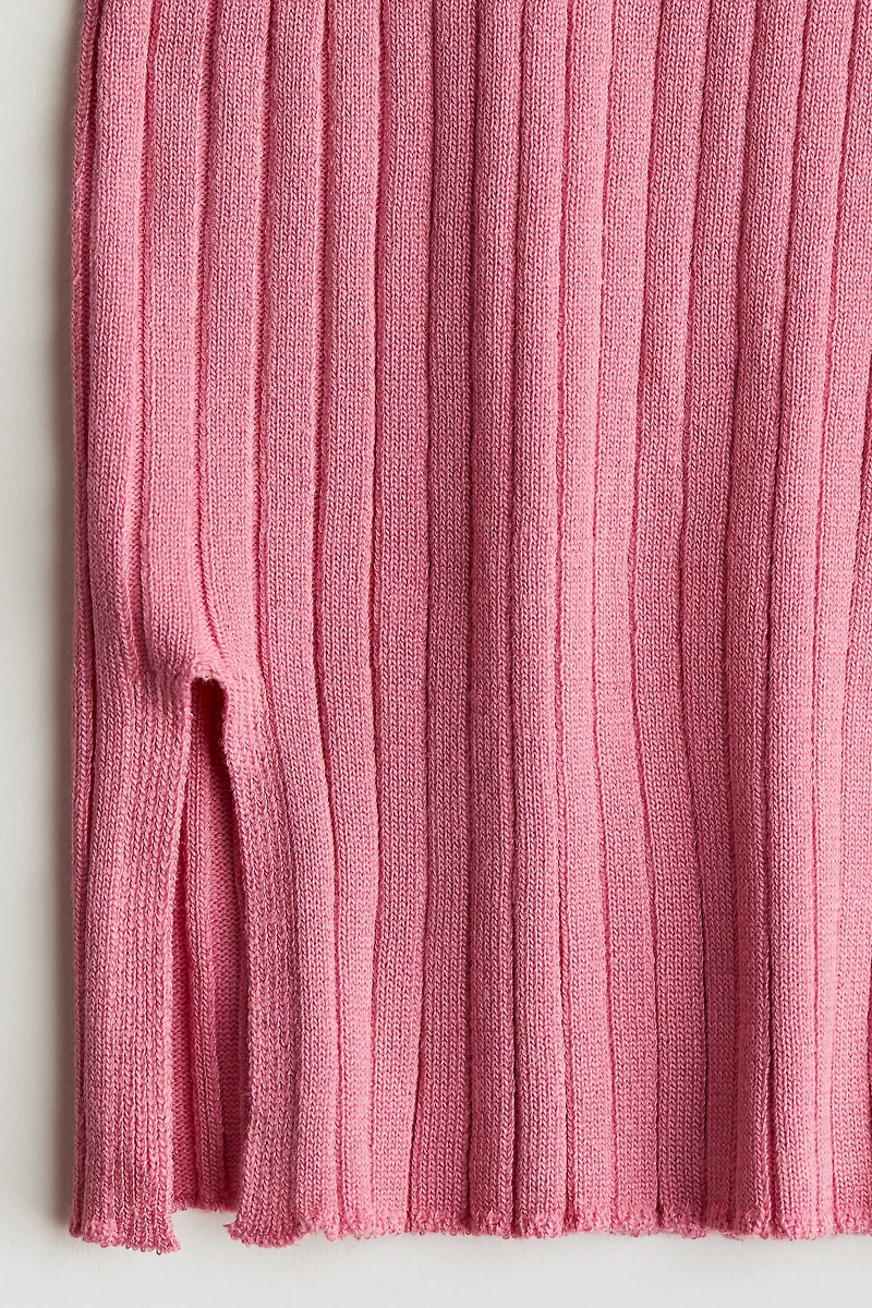 Flared Rib-Knit Pants