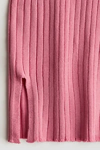 Flared Rib-Knit Pants