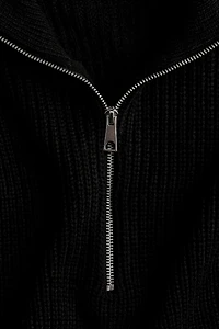 Chunky-Knit Half-Zip Sweater