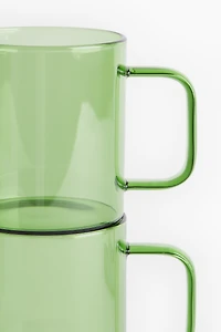 Lot de 2 tasses verre