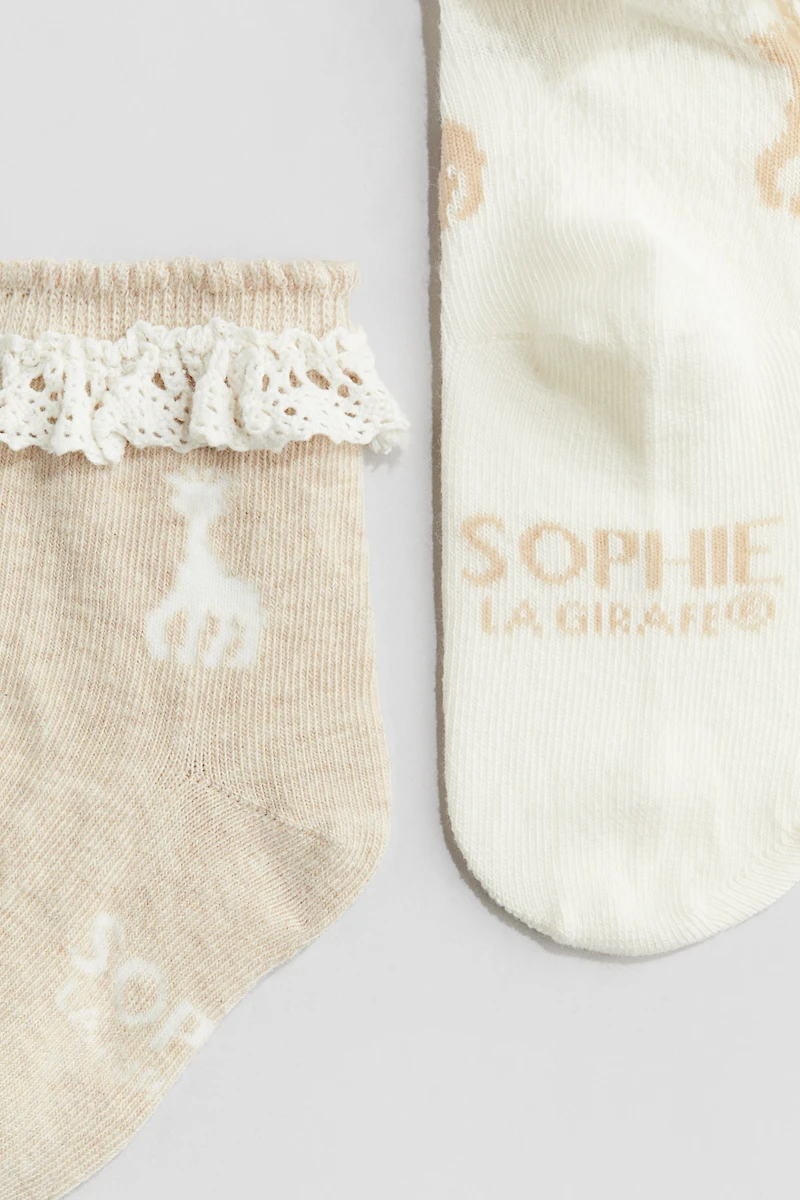 2-Pack Lace-Ruffled Socks