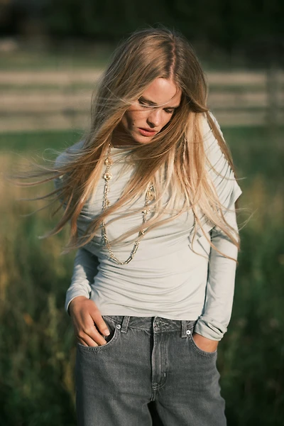 Haut en jersey à effet drapé