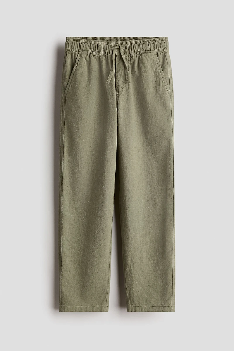 Linen-Blend Pants