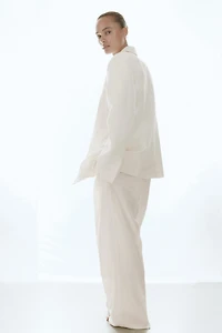 Linen-Blend Dress Pants