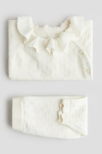 2-Piece Pointelle-Knit Set