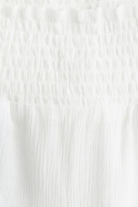 Smocked Crinkled Pants