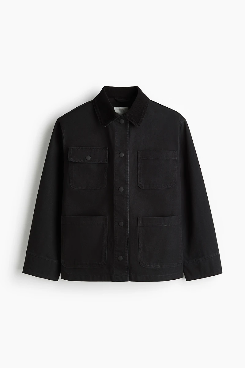 Jacket with Corduroy Collar