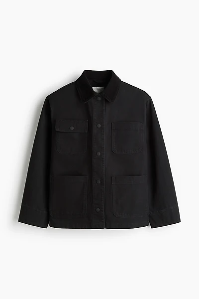 Jacket with Corduroy Collar