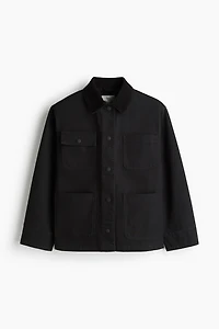 Jacket with Corduroy Collar