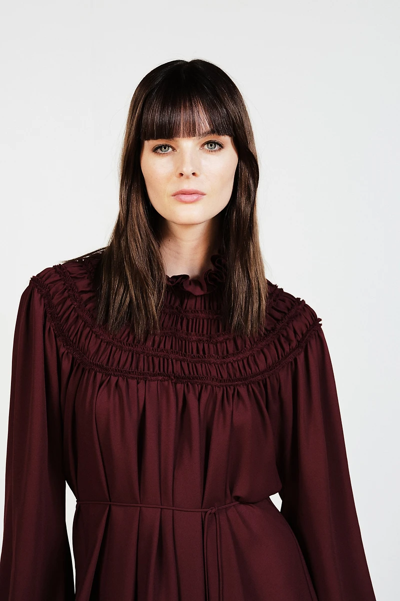 Robe avec détail smocké