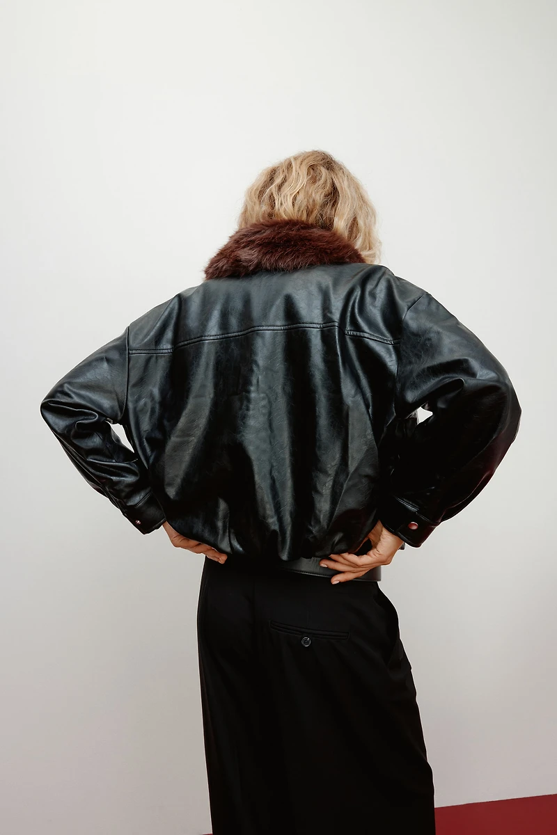 Jacket with Fluffy Collar