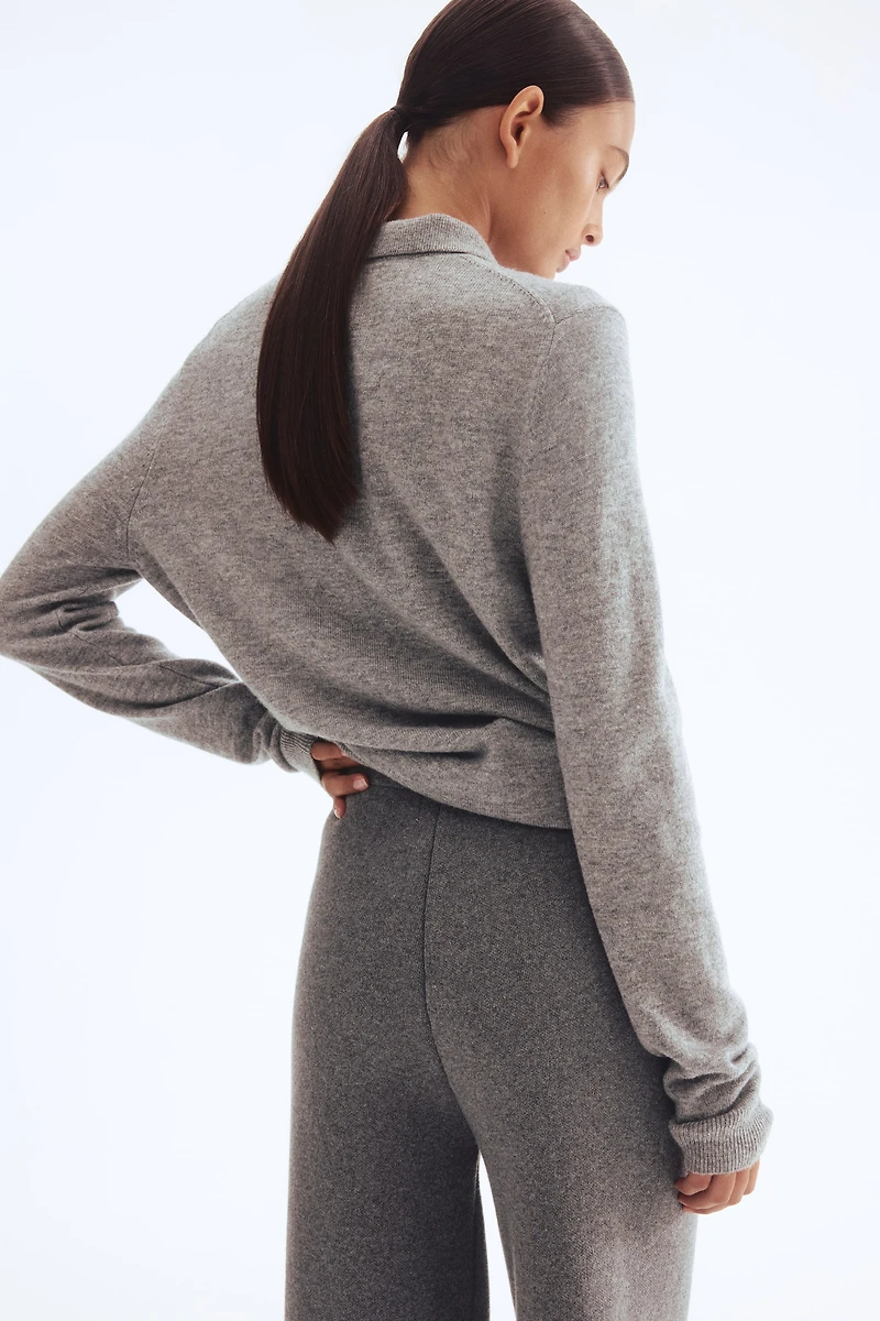 Pantalon en tricot avec plis devant