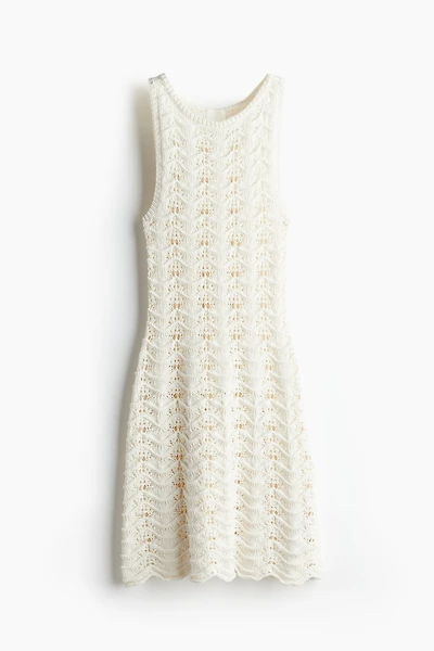 Robe en maille pointelle