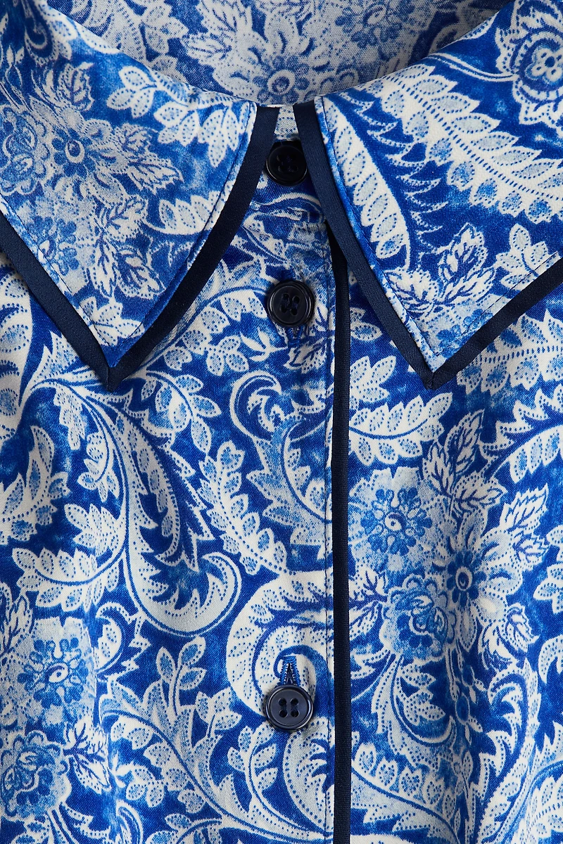 Printed Satin Shirt