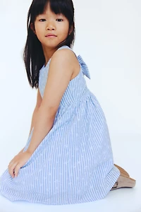 Robe en crépon de coton avec boucle