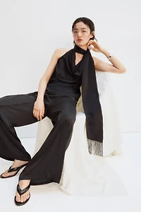Haut à écharpe en satin