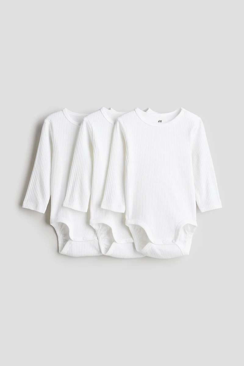 Lot de 3 maillots côtelés