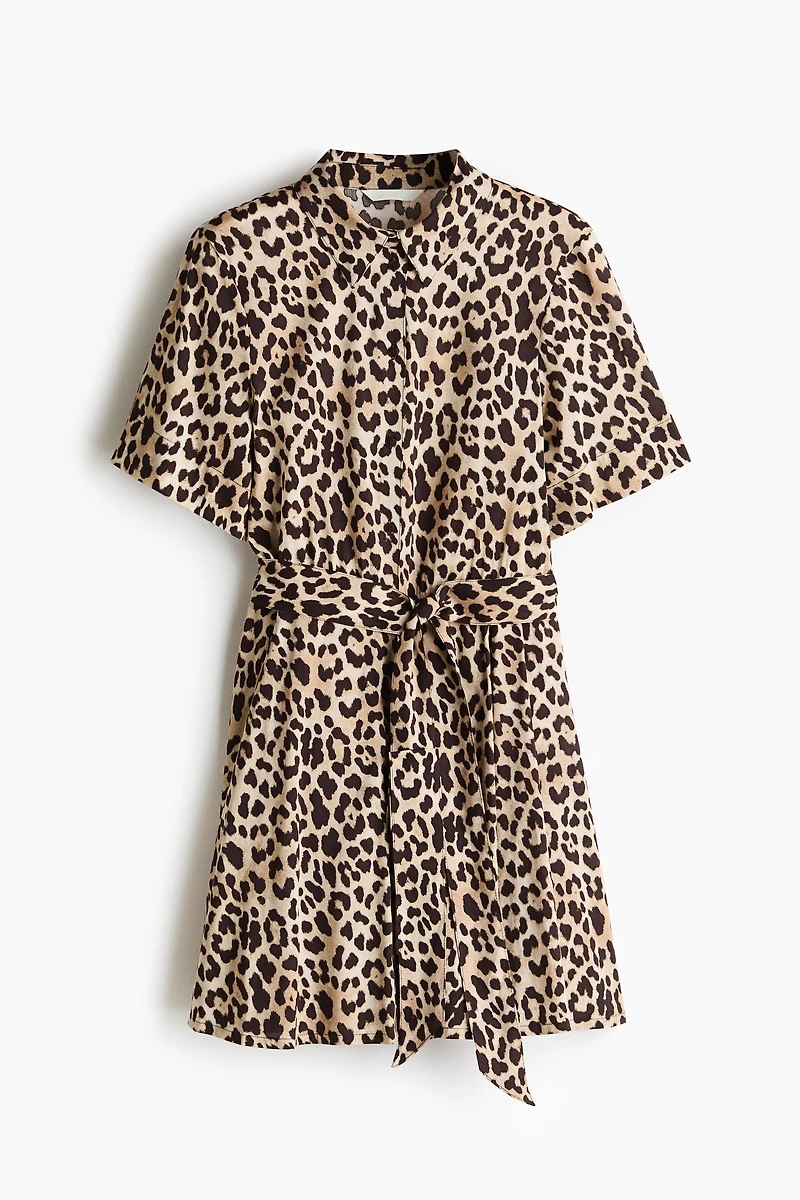 Tie-Belt Shirt Dress