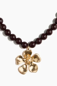 Beaded Necklace with Pendant