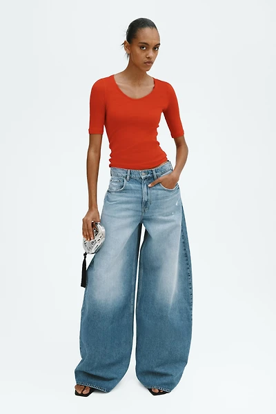 Scoop-Neck Pima Cotton Top