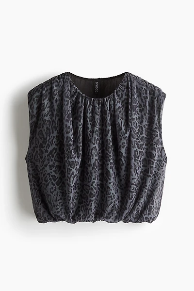Draped Mesh Top