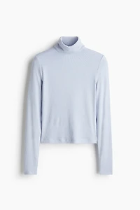 Haut col roulé côtelé