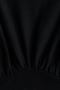Gathered Mock Turtleneck Dress