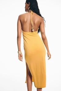 Draped Halterneck Dress