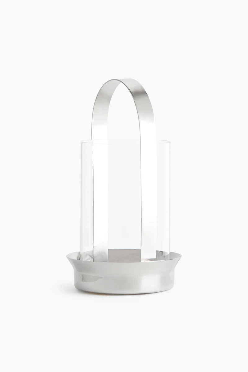 Small Glass Hurricane Candle Holder