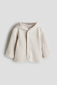 Waffled Cotton Cardigan