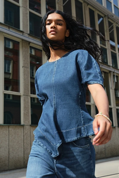 Denim Handkerchief Top