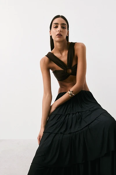 Tiered Flounce Skirt