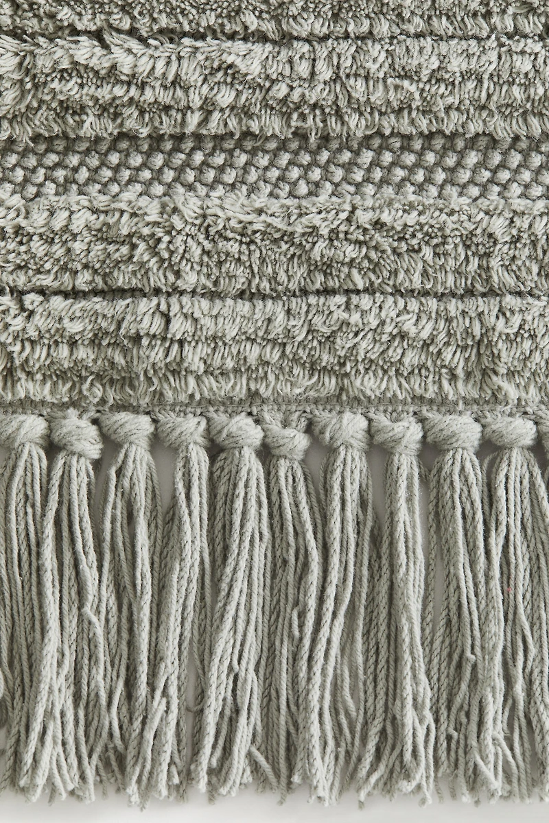 Fringed Cotton Bath Mat
