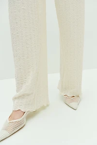 Pantalon large et texturé