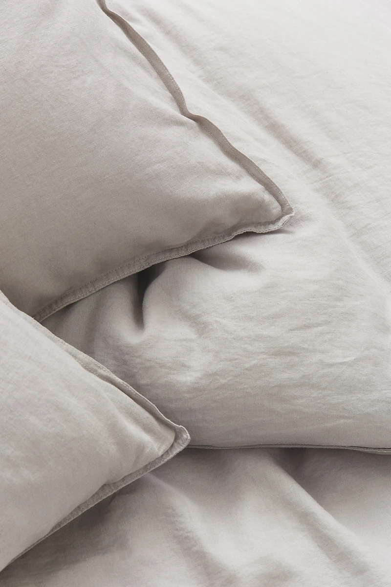 Linen-blend King/Queen Duvet Cover Set