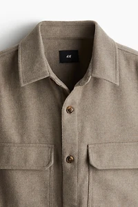 Regular Fit Felted Overshirt