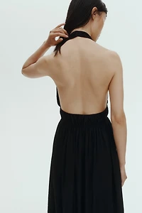 Flared Halterneck Dress
