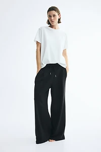 Pleat-Detail Drawstring Pants