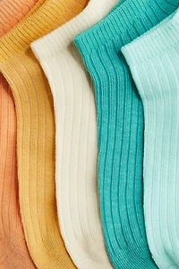 5-Pack Rib-Knit Ankle Socks