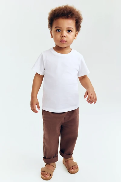 Linen-Blend Pants