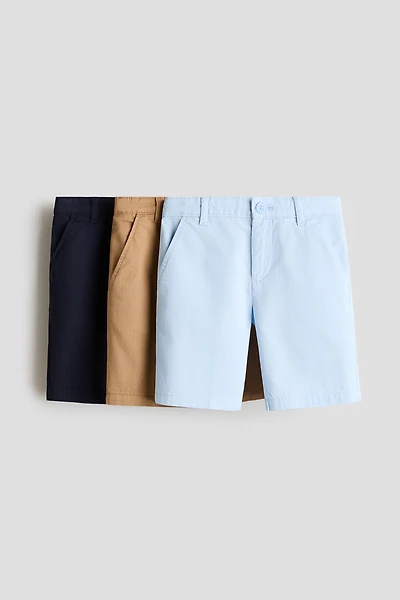 3-Pack Cotton Chino Shorts