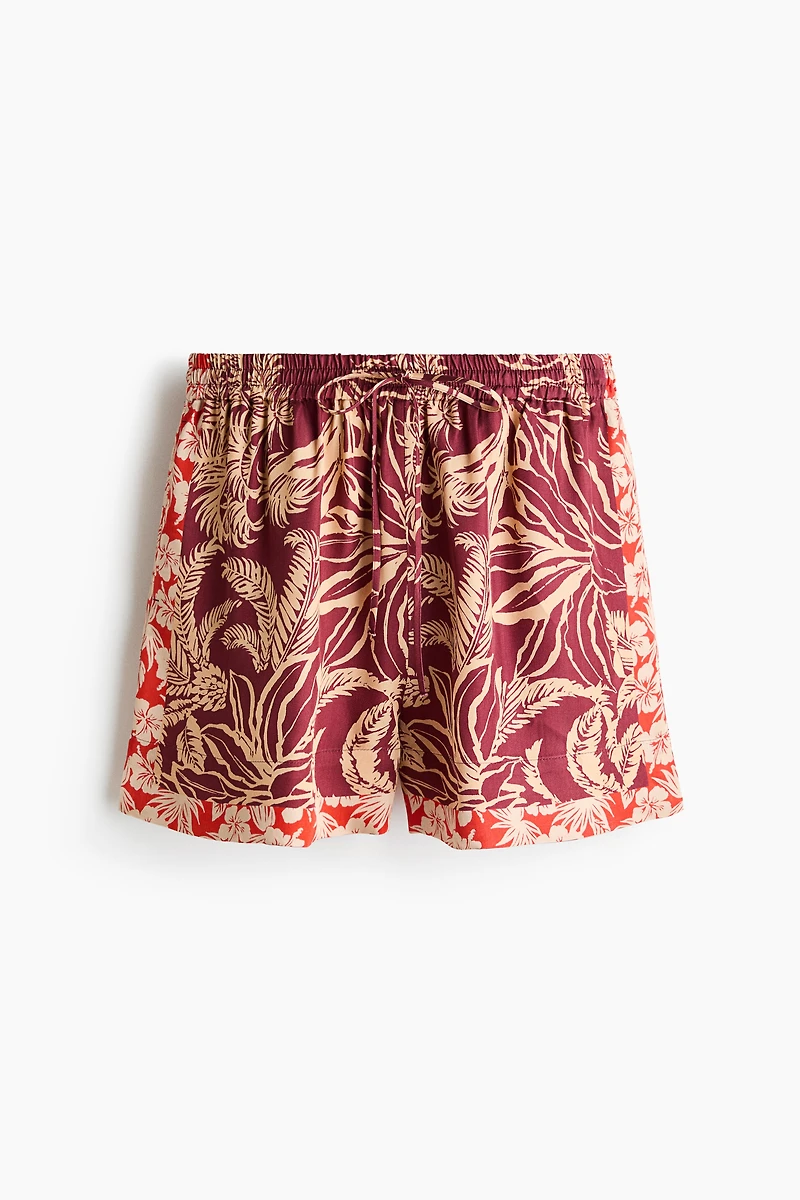 Short à cordon en viscose