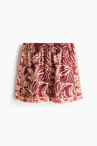 Short à cordon en viscose