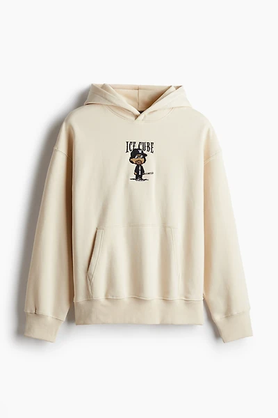 Oversized Fit Printed Hoodie