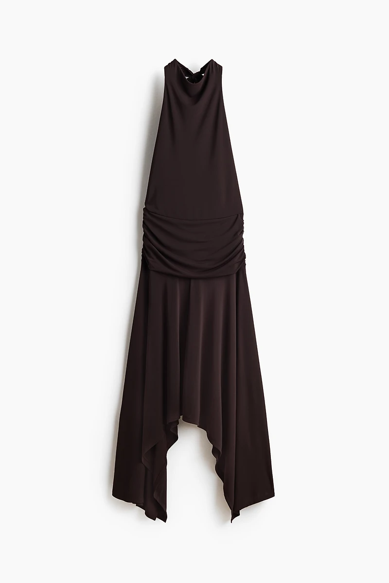 Robe à dos nu effet drapé