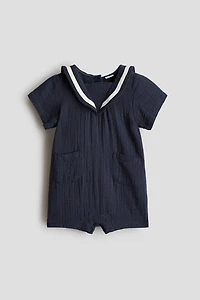Muslin Sailor Romper Suit