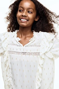 Ruffle-Trimmed Blouse