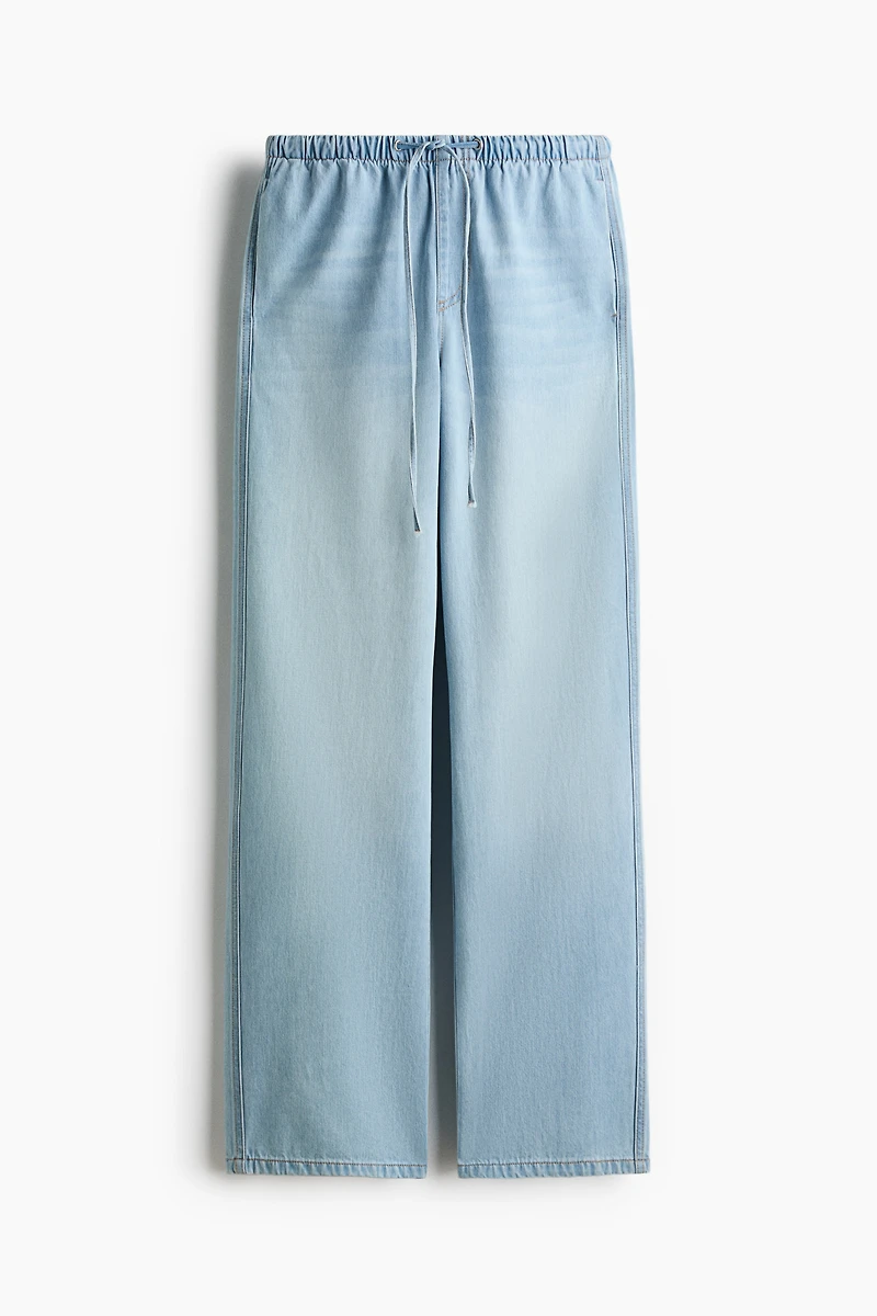 Denim Drawstring Pants