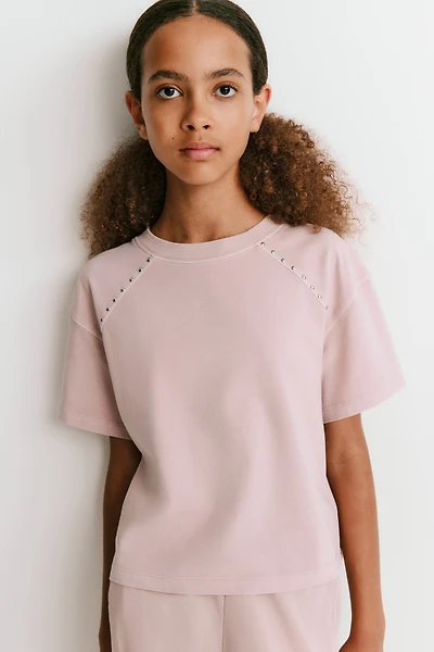 Studded Cotton T-Shirt