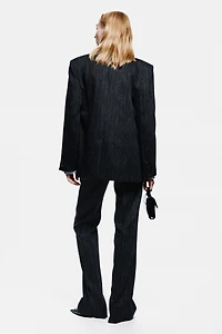 Double-Breasted Wool-Blend Blazer